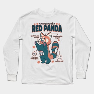 Anatomy Of A Red Panda Long Sleeve T-Shirt